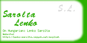 sarolta lenko business card
